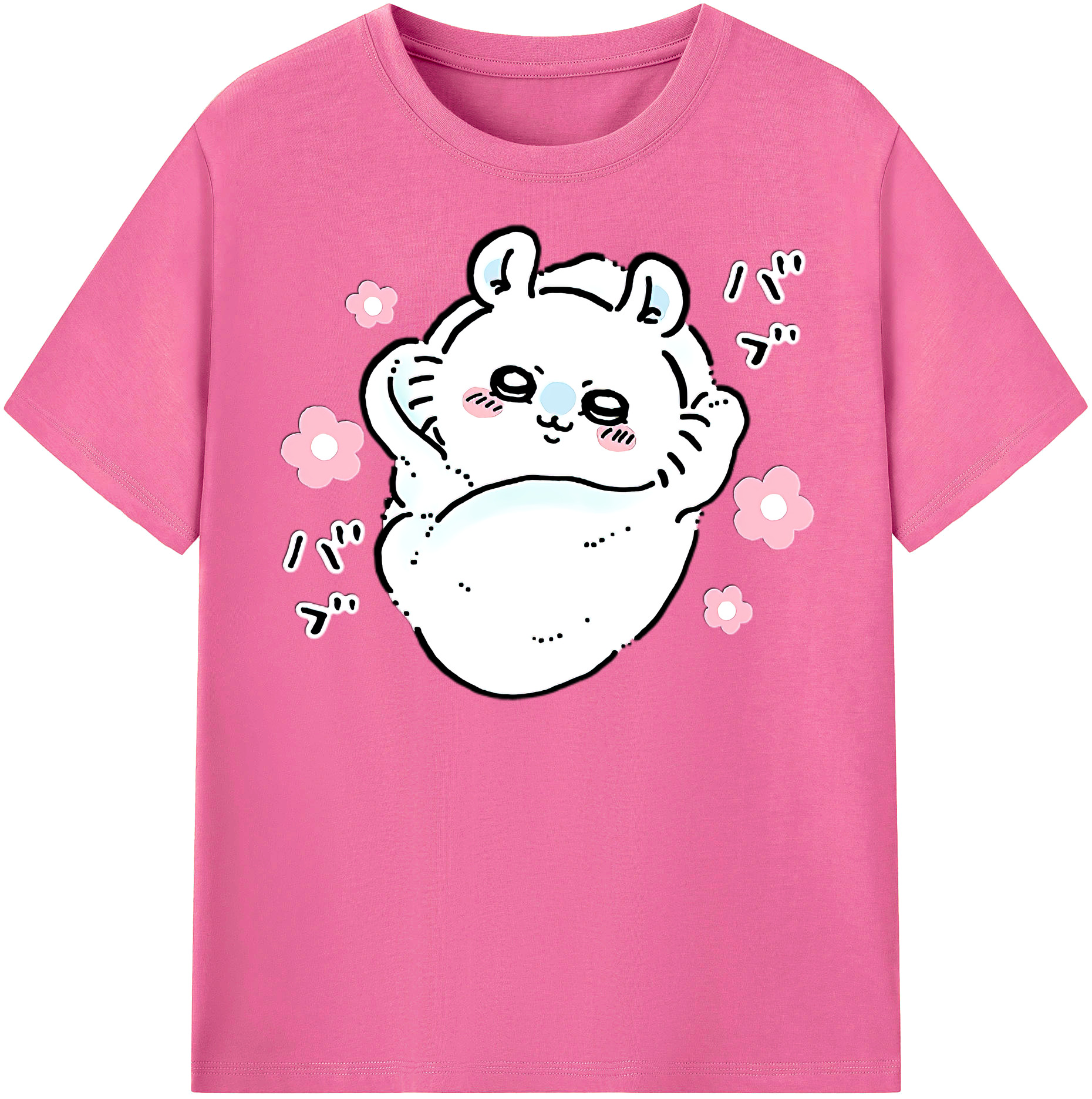 （画像用） ちいかわ モモンガ Chii-kawa Momonga レディースカジュアルプリントTシャツ（綿100％）